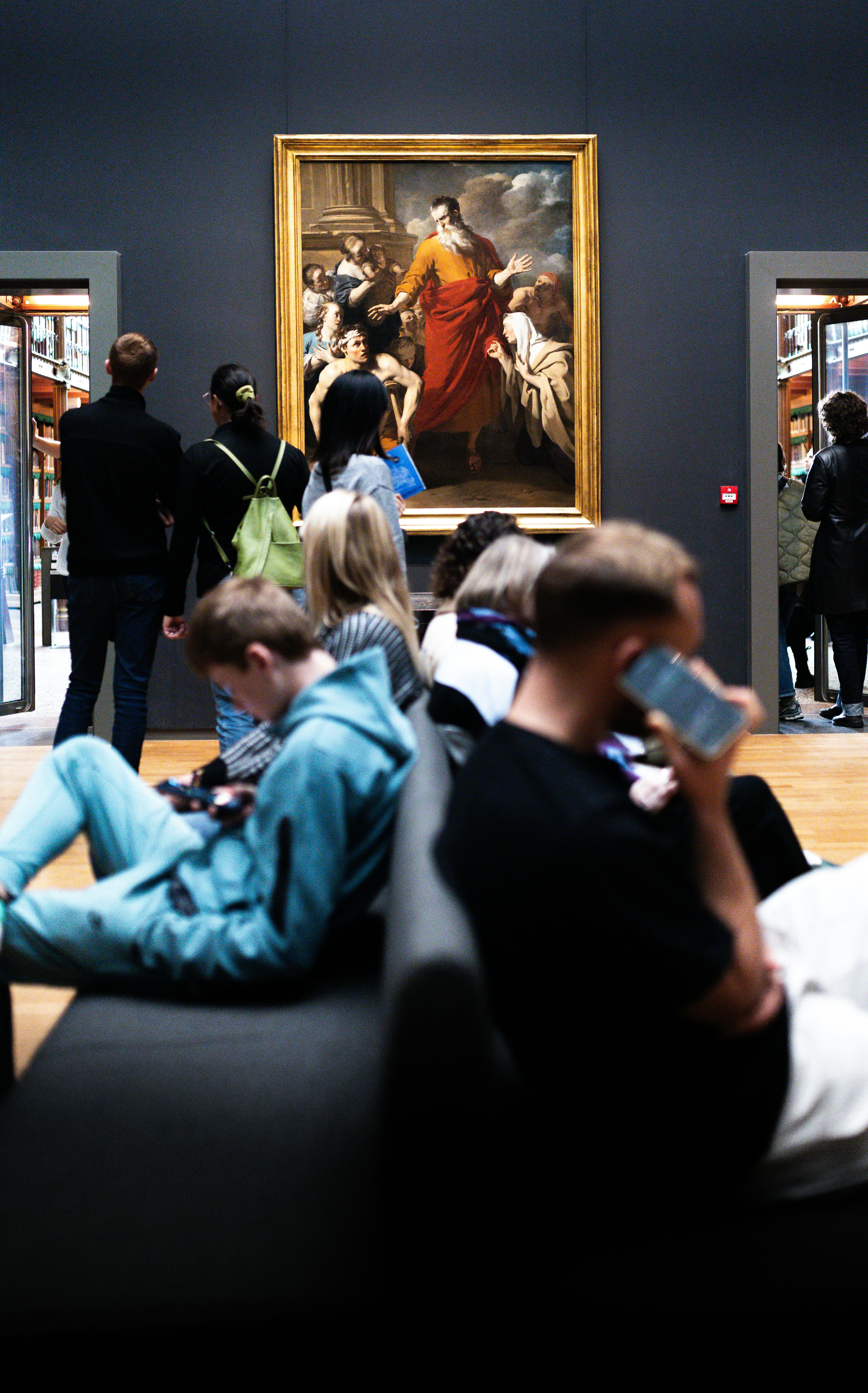 Visitor in an art museum, portrait photography